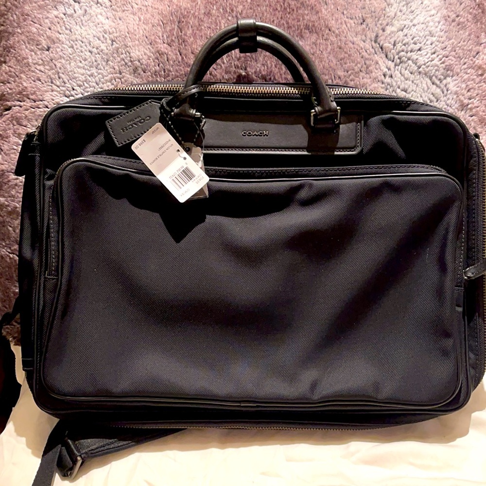 Coach retail briefcase backpack. Both ways.